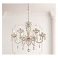 JS-GL-4795-6 - WHITE GOLD METAL & CRYSTALS Cluster Hanging Light
