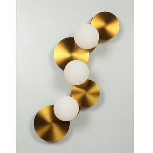 JS-GL-5003-3 - ANTIQUE BRASS METAL & ANTIQUE Artistic Wall Light