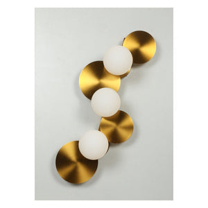 JS-GL-5003-3 - ANTIQUE BRASS METAL & ANTIQUE Artistic Wall Light
