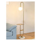 JS-GL-5018-F - Antique Brass Metal & Marble Modern Floor Lamp