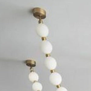 JS-GL-5021 (Customized) - Antique Brass Metal & Acrylic glass ball belt chandelier