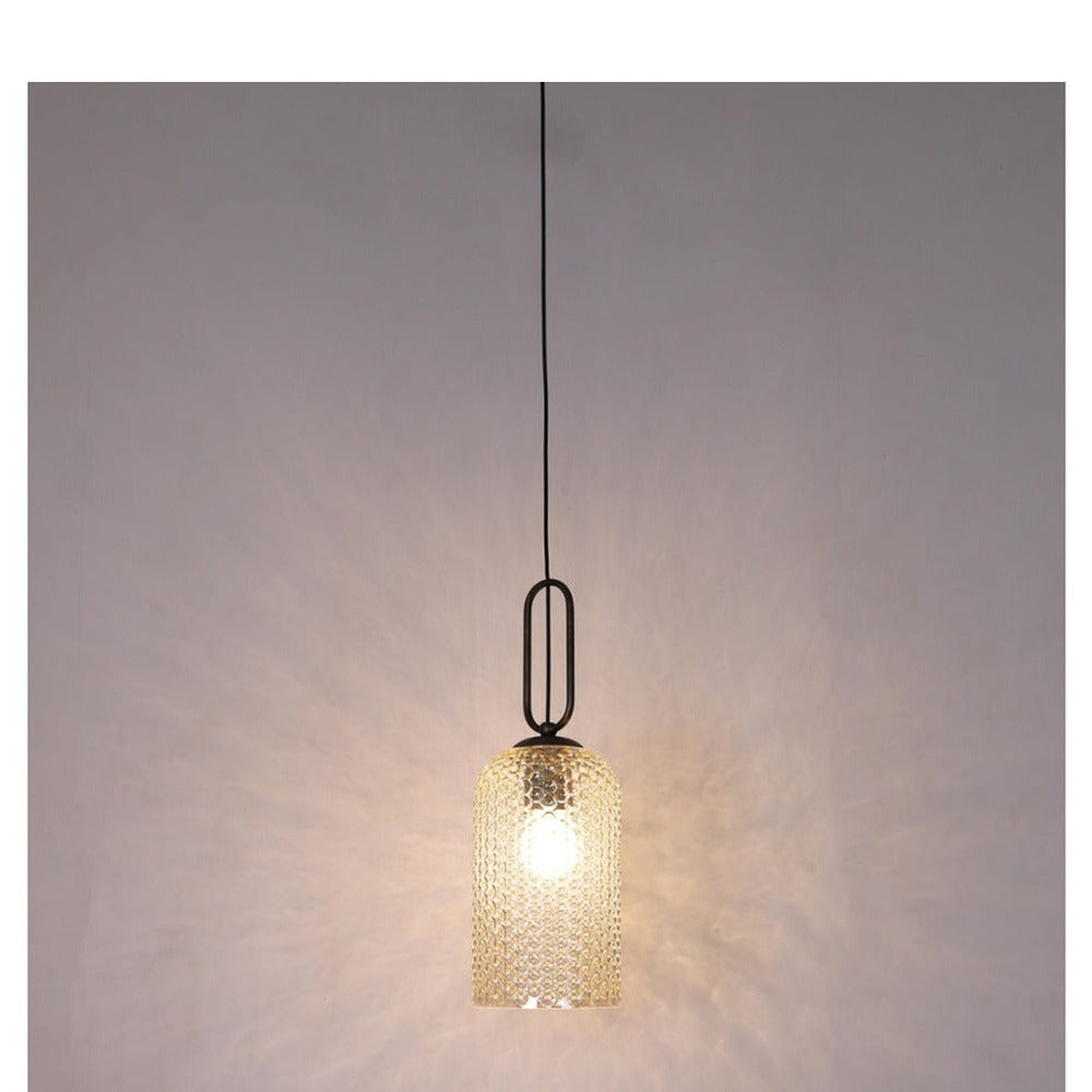 JS-GL-5063-B - Oil Rubbed Bronze Metal Glass Hanging Light
