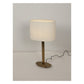 JS-GL-5111-TL AB - Antique Brass Metal & Fabric Shade Modern Table Lamp