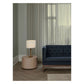 JS-GL-5111-TL AB - Antique Brass Metal & Fabric Shade Modern Table Lamp