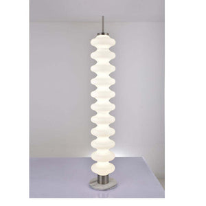 JS-GL-5186 - SN Metal & Acrylic Marble Floor Lamp