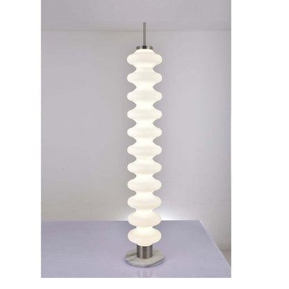 JS-GL-5186 - SN Metal & Acrylic Marble Floor Lamp