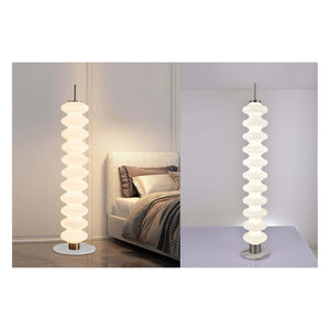 JS-GL-5186 - SN Metal & Acrylic Marble Floor Lamp
