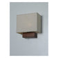JS-GL-5422-1 - WALNUT BROWN METAL & WOOD & FABRIC SHADE Led Wall Light
