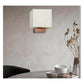 JS-GL-5422-1 - WALNUT BROWN METAL & WOOD & FABRIC SHADE Led Wall Light