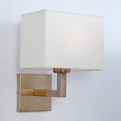 JS-GL-5440-1 - ANTIQUE BRASS METAL & FABRIC SHADE Led Wall Light