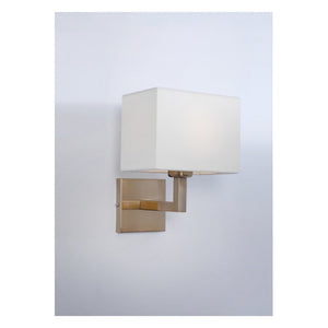 JS-GL-5440-1 - ANTIQUE BRASS METAL & FABRIC SHADE Led Wall Light