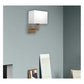 JS-GL-5440-1 - ANTIQUE BRASS METAL & FABRIC SHADE Led Wall Light