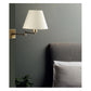 JS-GL-5444-AB - ANTIQUE BRASS METAL & FABRIC SHADE Cloth Shade Wall Light