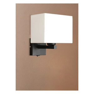 JS-GL-5445-1 - BLACK METAL & FABRIC SHADE Led Wall Light