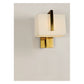 JS-GL-5446-1-AB - ANTIQUE BRASS METAL & FABRIC SHADE Led Wall Light