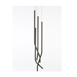 JS-GL-5498D - Gun Black Metal & Acrylic Modern Hanging Light
