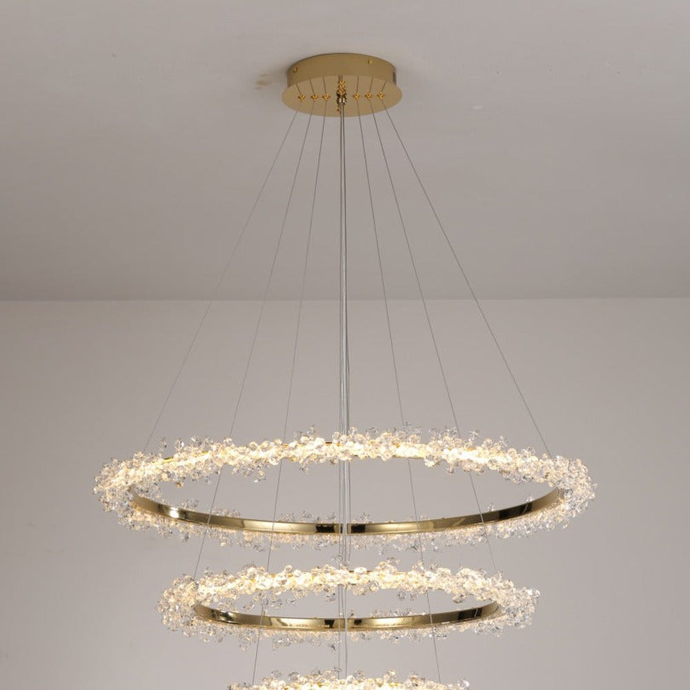 JS-GL-5681-D3 - French Gold Metal & Crystals Crystal Chandelier
