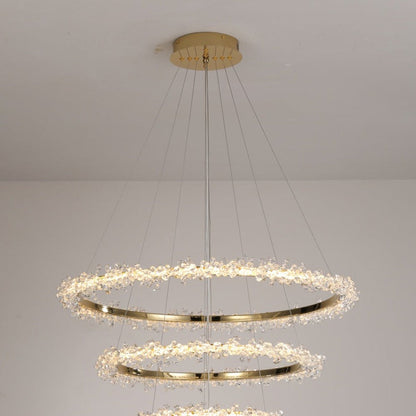 JS-GL-5681-D3 - French Gold Metal & Crystals Crystal Chandelier