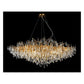 JS-GL-6003-L1500 - Brass Gold Metal & Crystals Crystal Chandelier