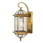 JS-GL-6006-W - Antique Brass Metal & Glass Outdoor Wall Light