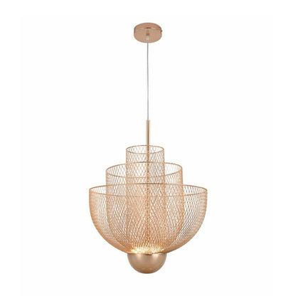 JS-GL-600MM-H - French Gold Metal Hanging Light