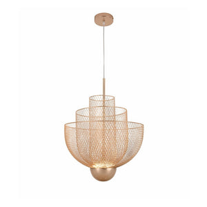JS-GL-600MM-H - French Gold Metal Hanging Light