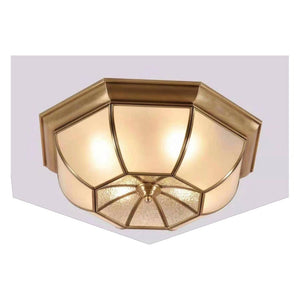 JS-GL-6072-450 - Antique Brass Glass Brass ceiling light