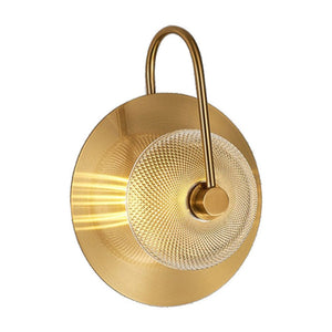 JS-GL-6082-CP - Antique Brass Metal & Glass Modern Wall Light
