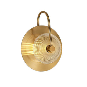 JS-GL-6082-CP - Antique Brass Metal & Glass Modern Wall Light