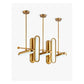 JS-GL-6128/7 - Antique Brass Metal & Acrylic Led Chandelier