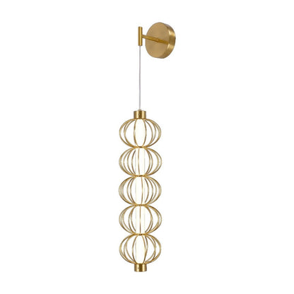 JS-GL-6129-W - Antique Brass Metal & Acrylic Modern Wall Light