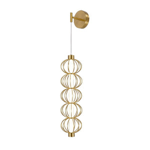 JS-GL-6129-W - Antique Brass Metal & Acrylic Modern Wall Light