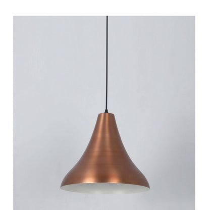 JS-GL-6142-CP - Antique Copper & White Metal Modern Hanging Light