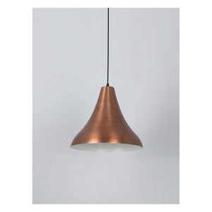 JS-GL-6142-CP - Antique Copper & White Metal Modern Hanging Light