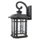 JS-GL-62-W - RUSTIC GREY METAL & GLASS Decorative Outdoor Wall Light