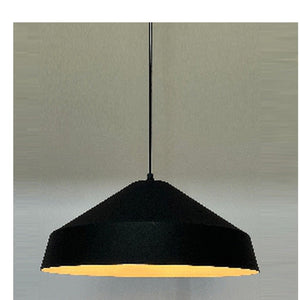 JS-GL-6300-H - BLACK & GOLD Metal Hanging Light