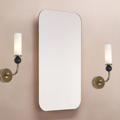 JS-GL-6309-W - Antique Brass & Black Metal & Acrylic Modern Wall Light
