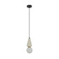 JS-GL-6356-1 - Antique Brass Metal & Ceramic Glass Hanging Light