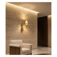 JS-GL-639 -W - Antique Brass Metal & Fabric Shade Modern Wall Light