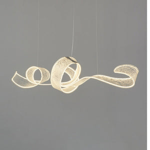 JS-GL-6416 - Antique Brass Metal & Acrylic Led Chandelier
