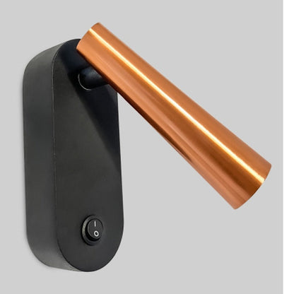 JS-GL-6420-CP - ANTIQUE COPPER & WHITE METAL Bedside Led Reading Wall Light