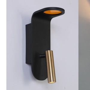 JS-GL-6450-W - Antique Brass & Black Metal & Acrylic With Red, Yellow, Blue Modern Wall Light