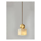 JS-GL-6501-600 - BLACK METAL & ACRYLIC Marble Hanging Light
