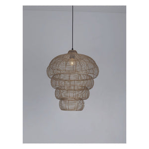 JS-GL-65964 - Brass Gold & Black Metal Hanging Light