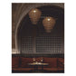 JS-GL-65964 - Brass Gold & Black Metal Hanging Light