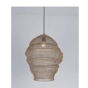 JS-GL-65967 - Brass Gold & Black Metal Hanging Light