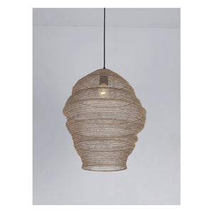 JS-GL-65967 - Brass Gold & Black Metal Hanging Light