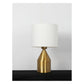 JS-GL-6625-T - Antique Brass Metal & Fabric Shade Modern Table Lamp