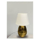 JS-GL-6630-AB - Antique Brass Metal & Fabric Shade Modern Table Lamp