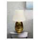 JS-GL-6630-AB - Antique Brass Metal & Fabric Shade Modern Table Lamp